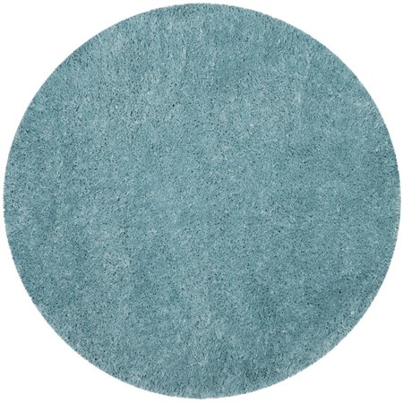 Safavieh 4 x 4 ft. Polar Shag Power Loomed Round Area Rug, Light Turquoise PSG800T-4R